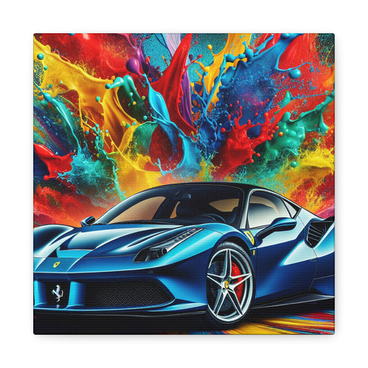 Ferrari Car Canva Painting Modern Wall Art - Luxury Sports Car Decor - High-Quality European Design - Motor Enthusiast Gift