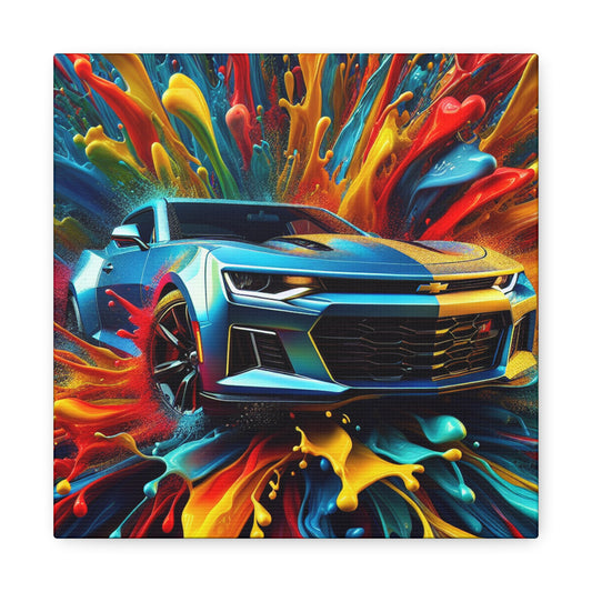 Chevrolet Camaro Wall Art, Stunning Car Canva Painting, Ideal for Home Office Decor, Garage Wall Hanging, Vintage Automobile Gift Idea