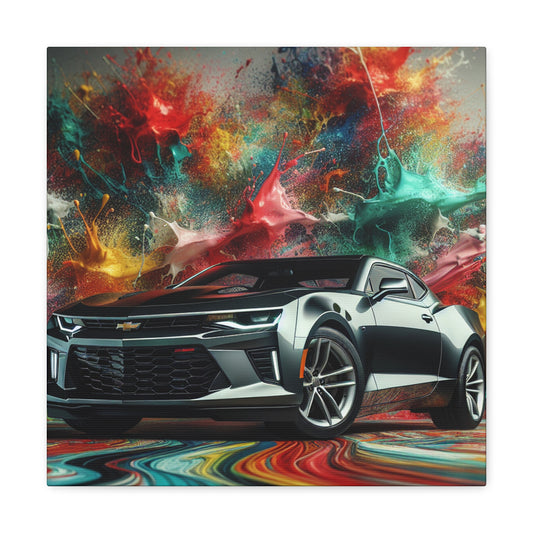 Chevrolet Camaro Wall Art, Vintage Car Canva Painting, Classic Auto Decor, Unique Garage Art, Collectors Camaro Print, Man Cave Essential