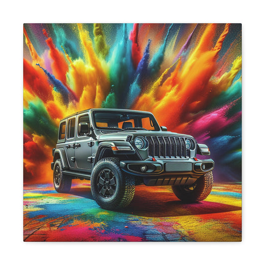 Jeep Wrangler Canva Painting, Perfect for Car Fans, Wall Art, Home Decor, Ultimate Gift for Jeep Lovers, Custom and Handmade Artwork