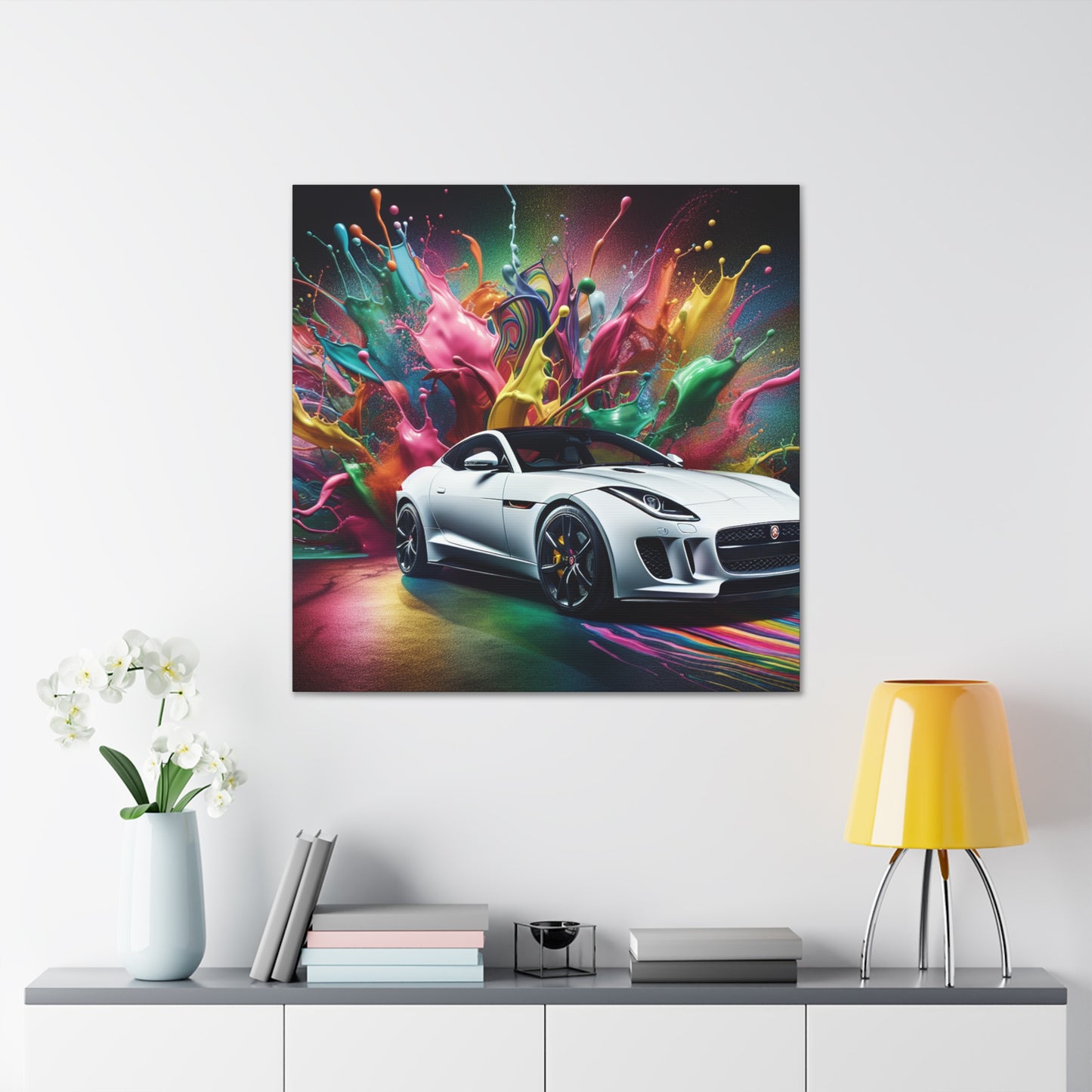Modern Jaguar F-Type Canva Painting, Perfect Home Decor, Wall Art, Luxury Car Enthusiast Gift, Unique Living Room and Office Decoration