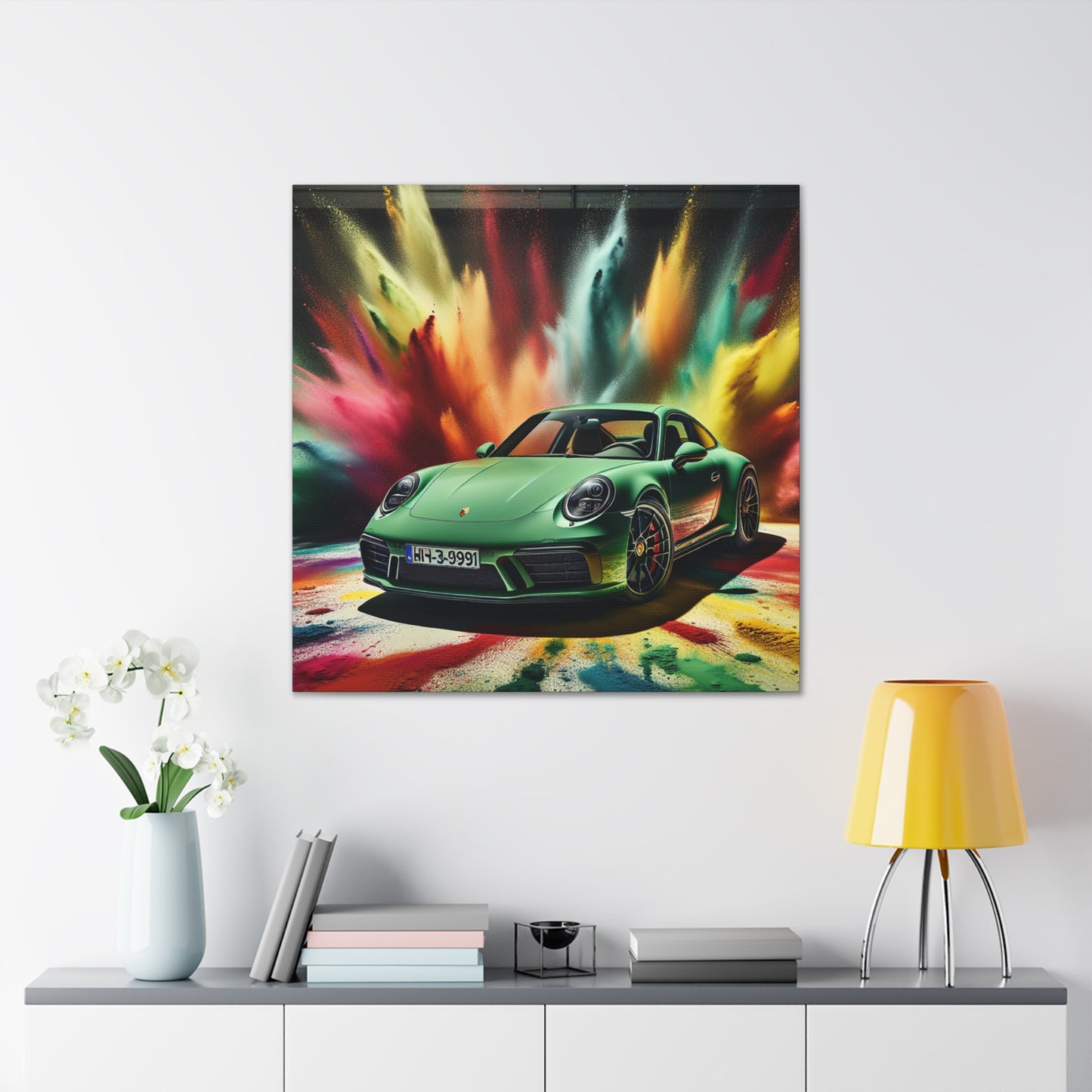 Porsche 911 Wall Art, Luxury Car Painting, Canva Print, Home Decor, Gift for Car Enthusiast and Classic Car Lover