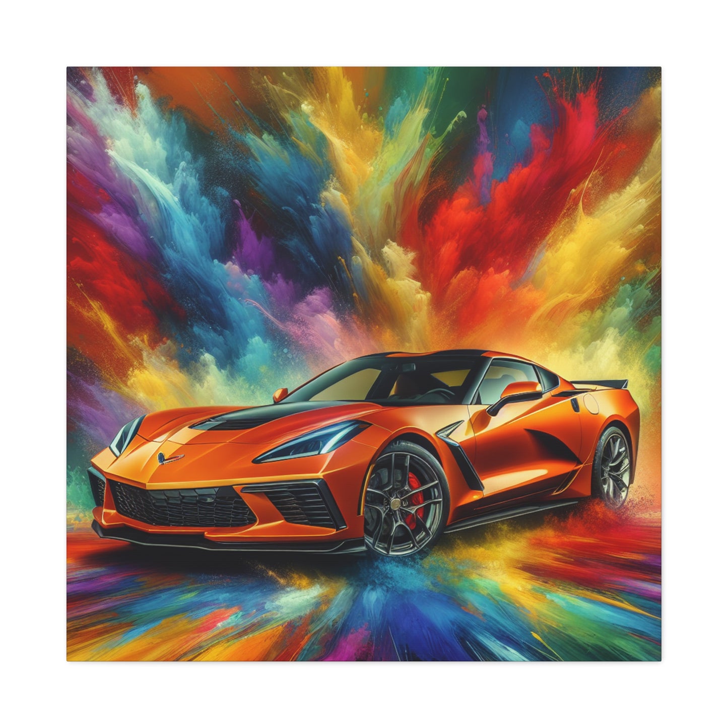 Chevrolet Corvette Wall Art - Large Canva Painting, Home Decor, Classic Car Enthusiast Gift, High Quality Print, Vintage and Modern Styles