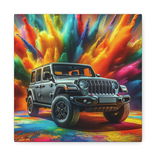 Jeep Wrangler Canva Painting, Perfect for Car Fans, Wall Art, Home Decor, Ultimate Gift for Jeep Lovers, Custom and Handmade Artwork
