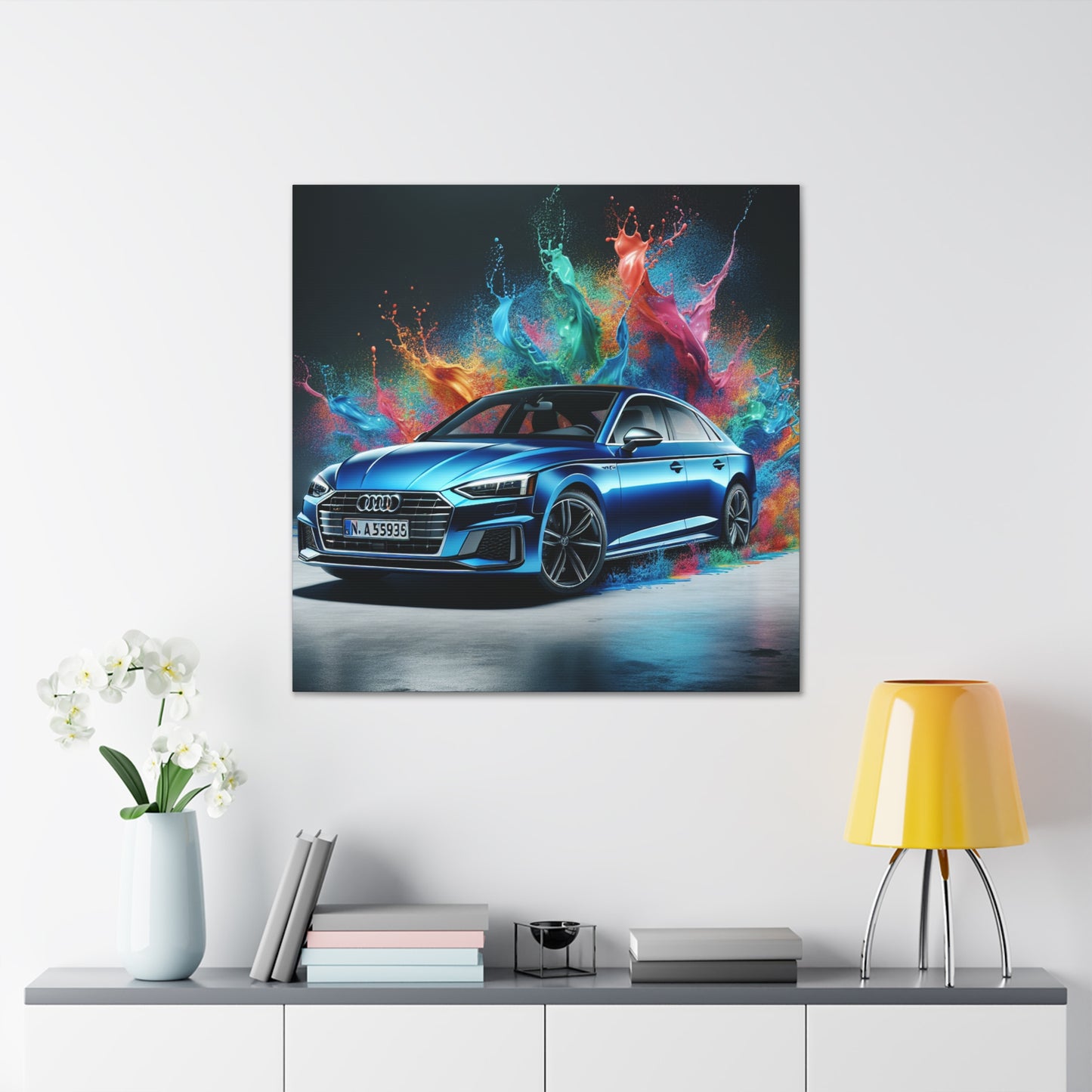 Audi A5 Canva Painting, Handmade Wall Art - Perfect for Car Enthusiasts, Home and Office Decor, Unique Gift Idea