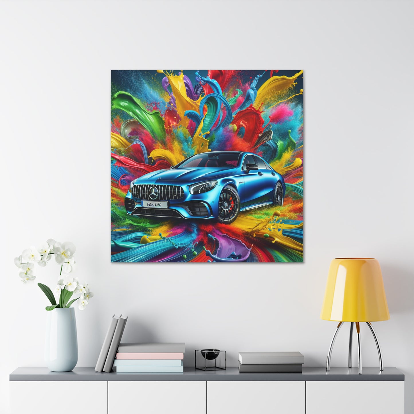 Mercedes AMG Wall Art, Luxury Car Canva Painting, Home Decor for Automobile Enthusiast, Personalizable Gift for Car Lovers