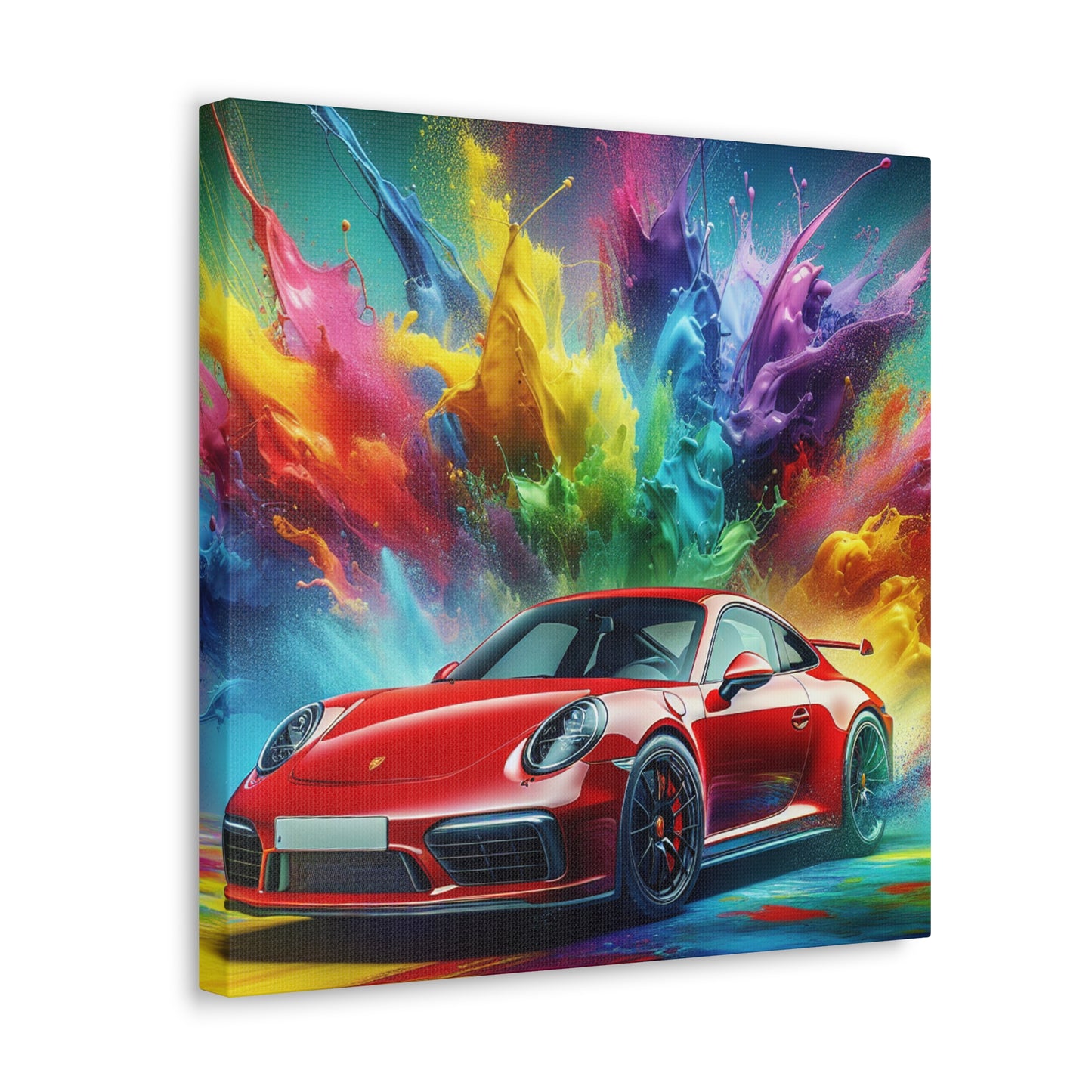 Porsche 911 Fine Art Canva Painting - Vintage Car Wall Decor - Luxury Automobile Artwork for Home and Office Decorations