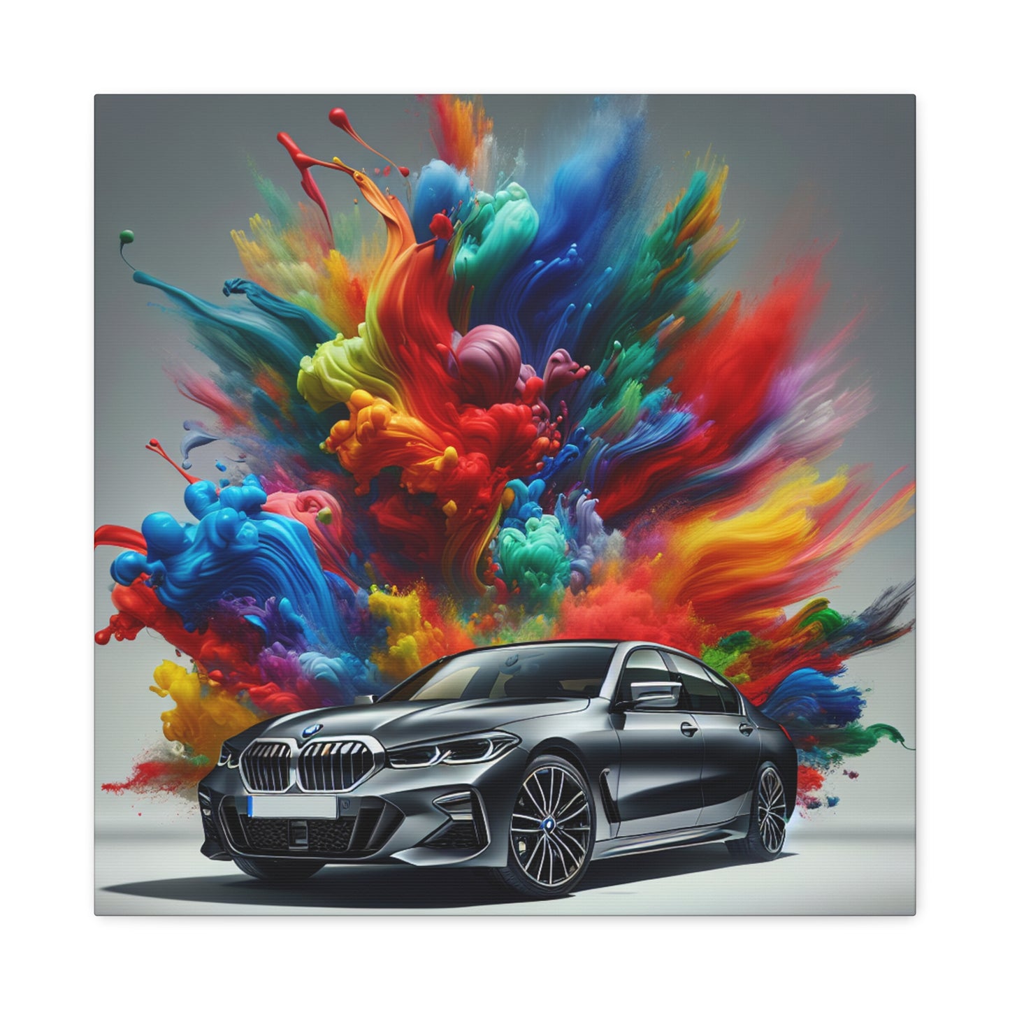 Luxurious BMW Car Canva Art, Chic Wall Decor, High-Quality Painting, Perfect Gift for Car Lovers and Enthusiasts, Unique Home Decoration