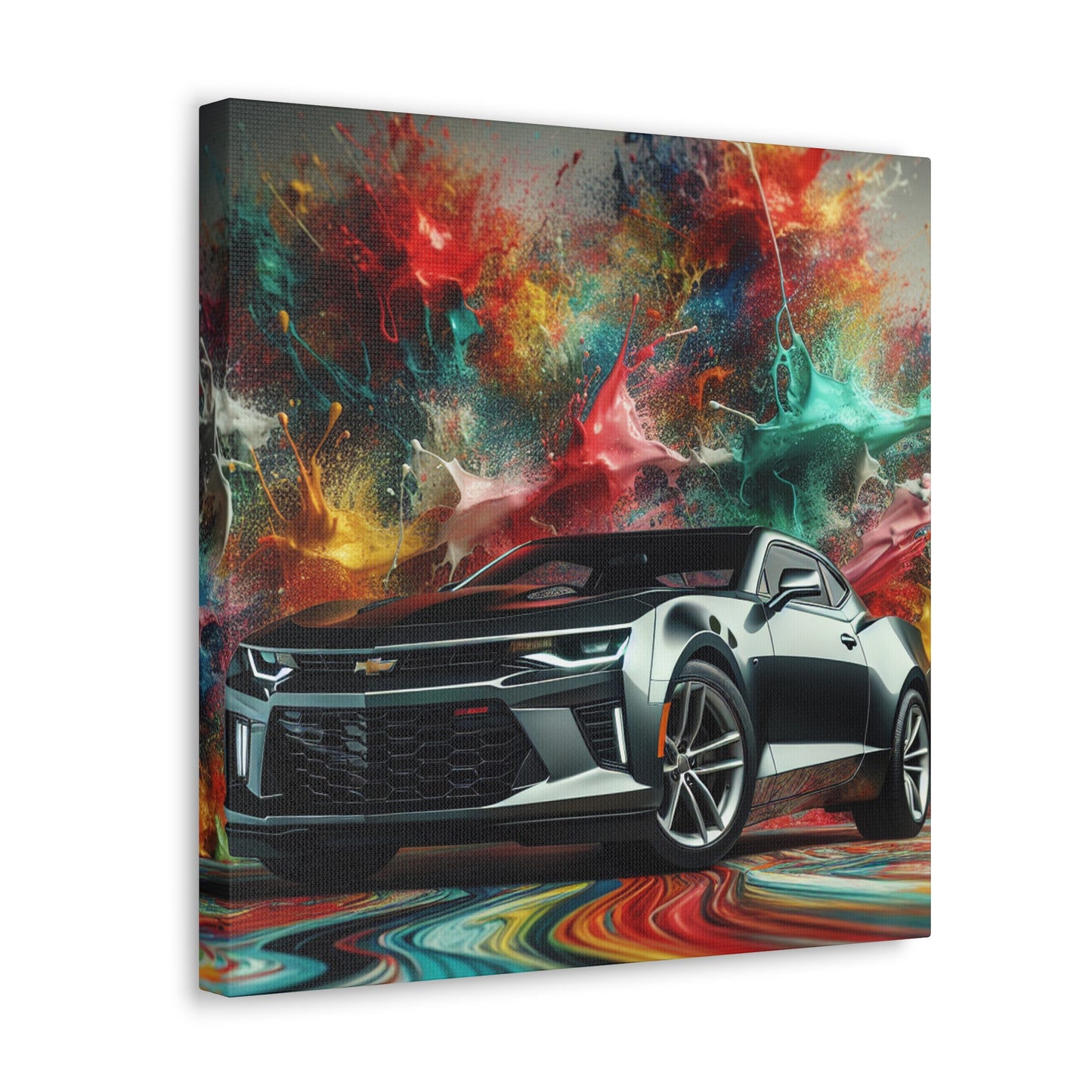 Chevrolet Camaro Wall Art, Vintage Car Canva Painting, Classic Auto Decor, Unique Garage Art, Collectors Camaro Print, Man Cave Essential