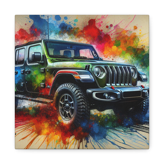 Jeep Wrangler Canva Painting - Off-road SUV Wall Art, Unique Home Decor, Perfect Gift for Car and Adventure Enthusiasts