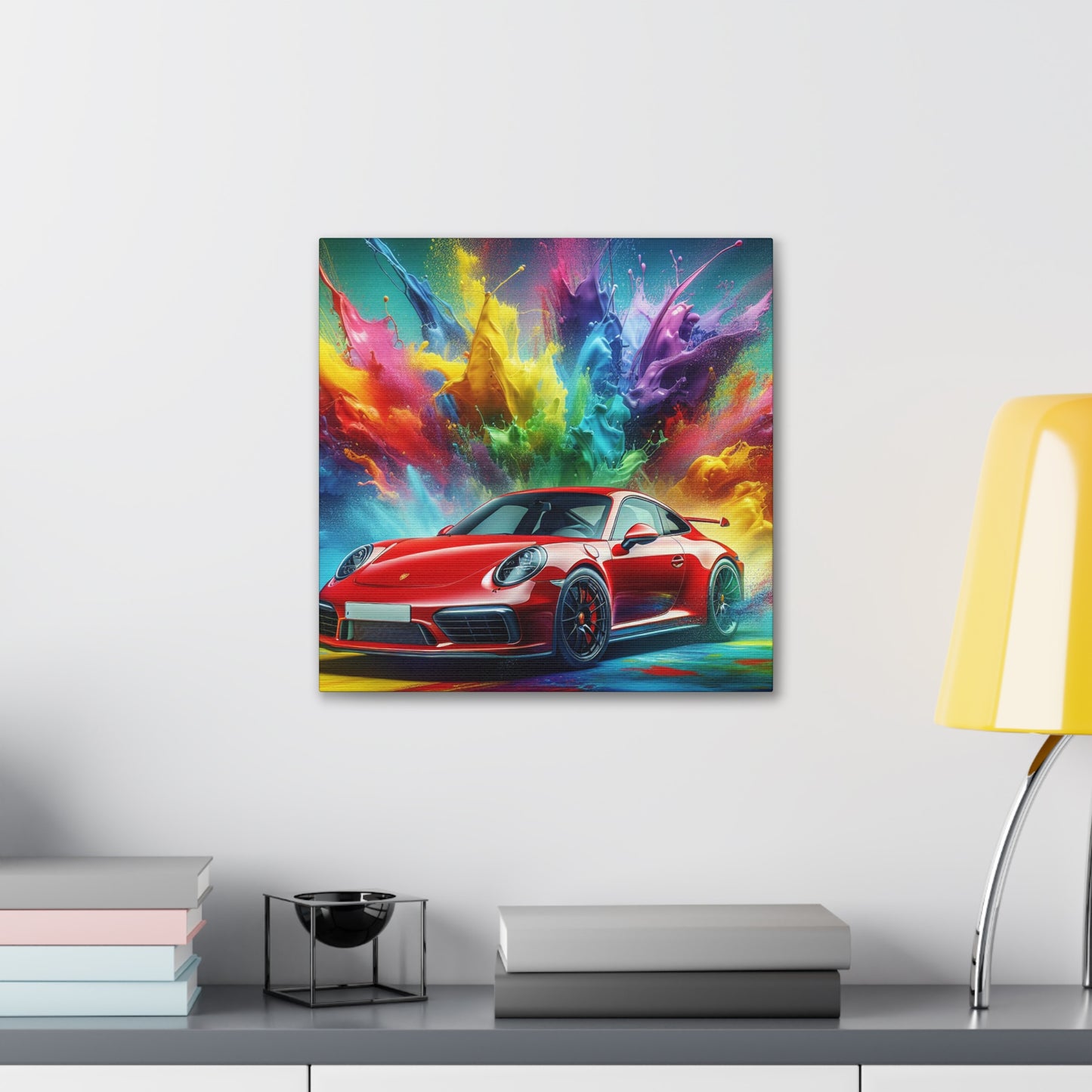 Porsche 911 Fine Art Canva Painting - Vintage Car Wall Decor - Luxury Automobile Artwork for Home and Office Decorations