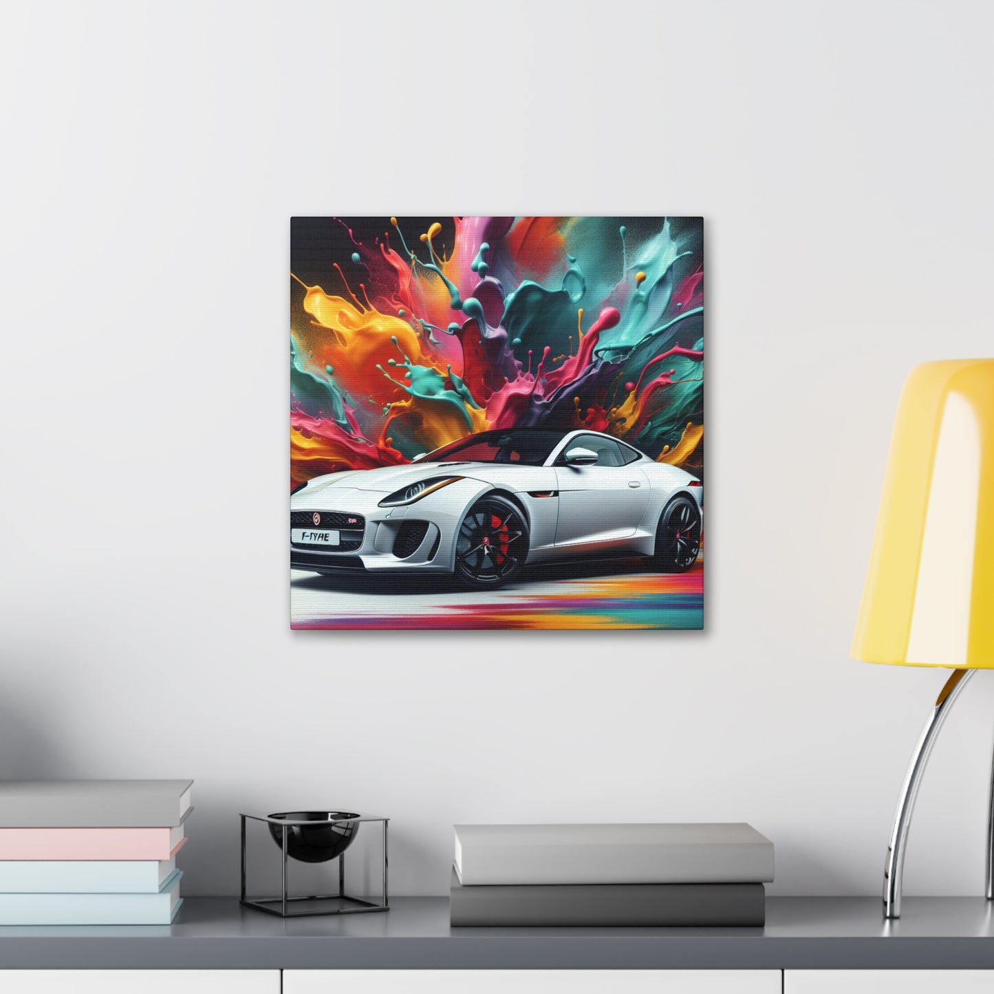 Jaguar F-Type Canva Painting - Wall Decor, Luxury Car Art, Canvas Print, Gift for Car Enthusiasts and Jaguar Collectors