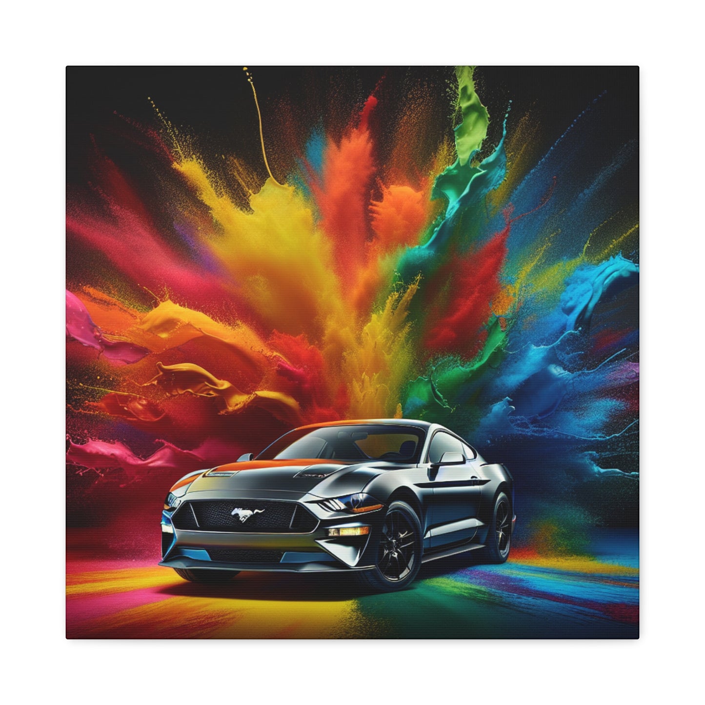 Ford Mustang Vintage Car Canva Painting - Unique Garage Decor, Perfect Gift for Car Lovers and Collectors, Wall Art Home Decor