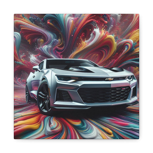 Vintage Chevrolet Camaro Wall Art - Premium Quality Canva Painting - Perfect for Car Enthusiasts and Home Decor