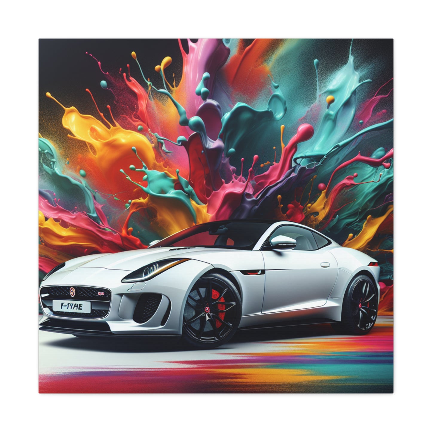 Jaguar F-Type Canva Painting - Wall Decor, Luxury Car Art, Canvas Print, Gift for Car Enthusiasts and Jaguar Collectors