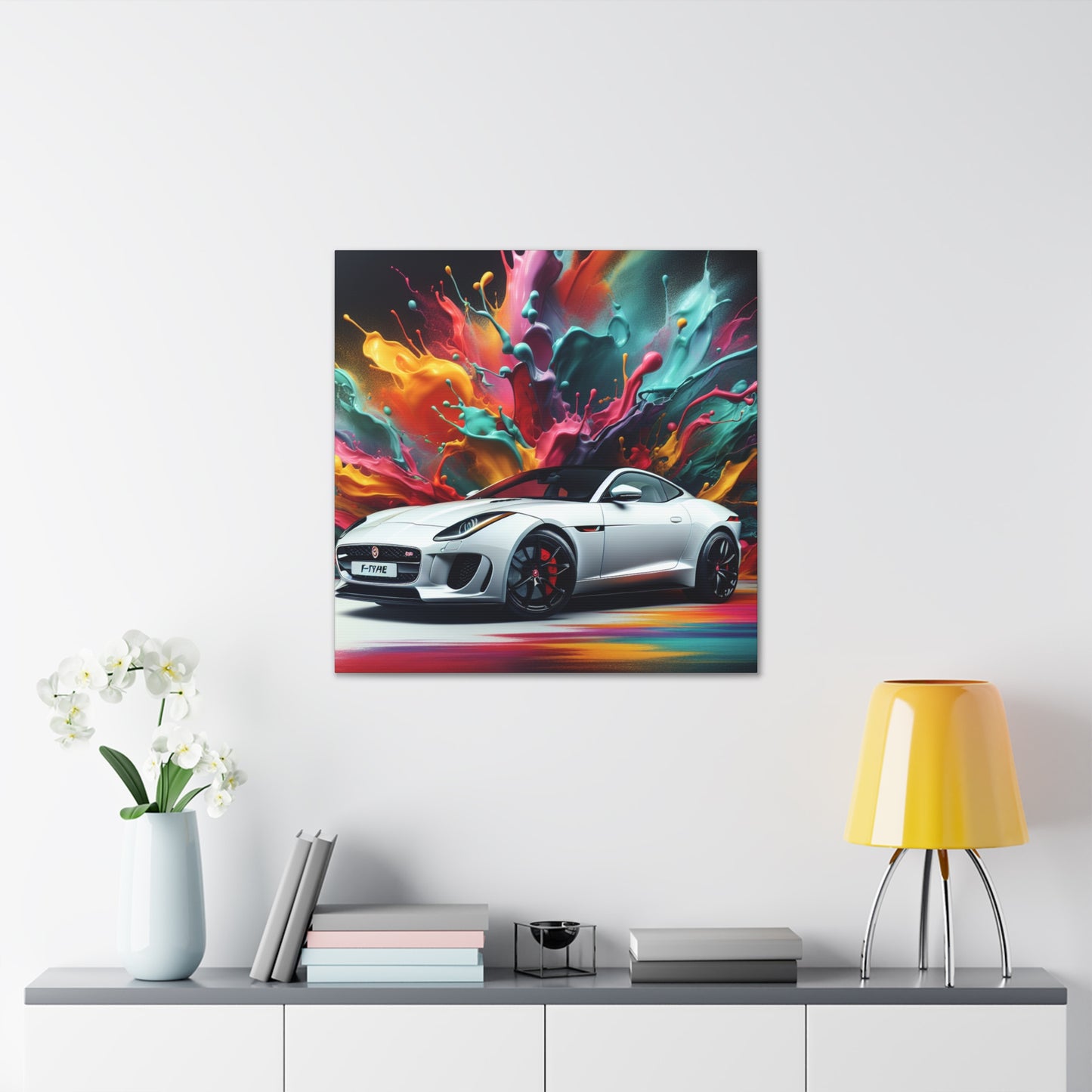 Jaguar F-Type Canva Painting - Wall Decor, Luxury Car Art, Canvas Print, Gift for Car Enthusiasts and Jaguar Collectors