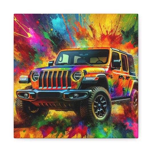 Jeep Wrangler Canva, Car Wall Art, Vehicle Canvas Print, Automotive Home Decor, Offroad Lover Gift, Quality Car Paintings, Unique Artwork