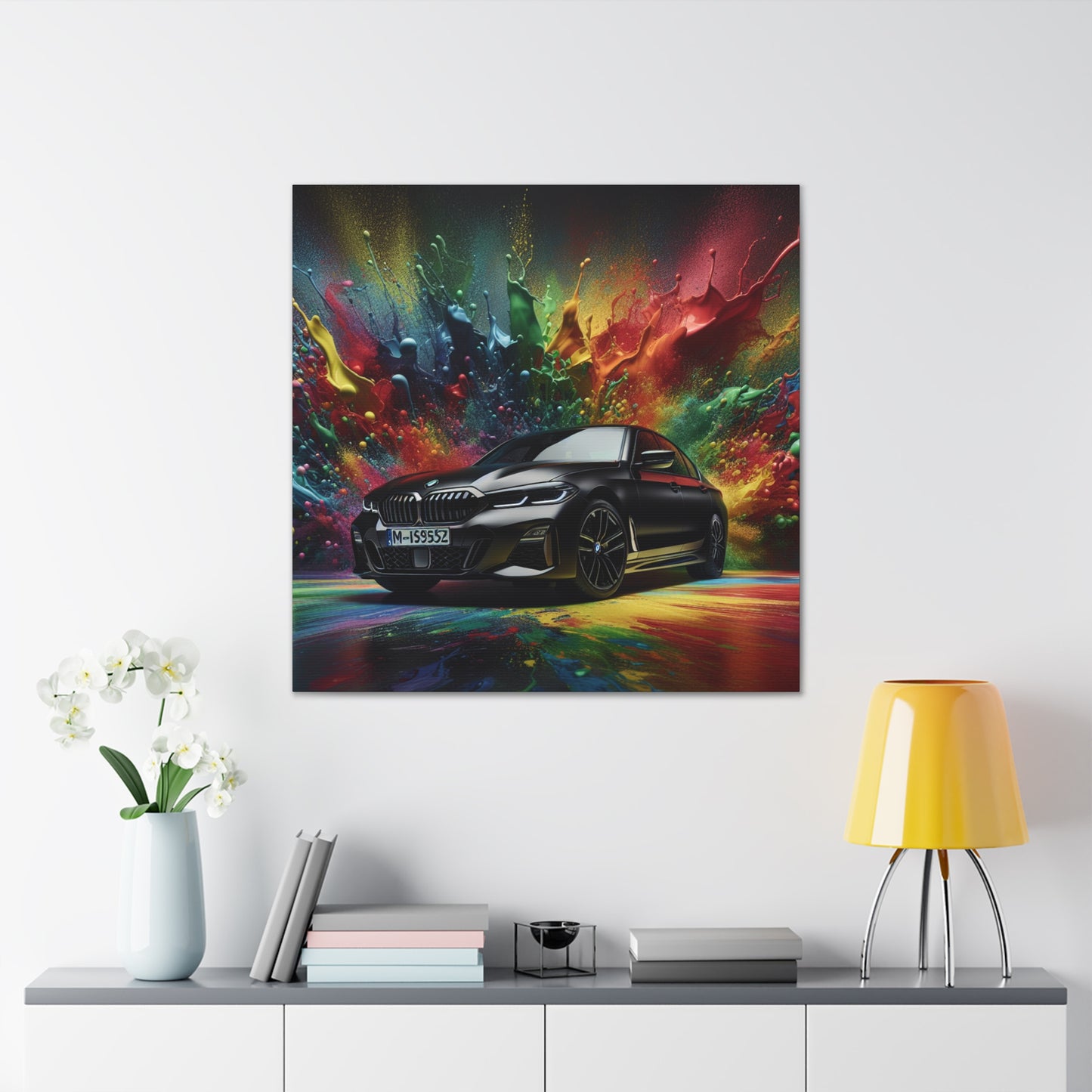 BMW Luxury Car Wall Art, Canva Painting, Home Decor, Gift for Car Enthusiasts and BMW Lovers, Office Decoration, Automotive Artwork