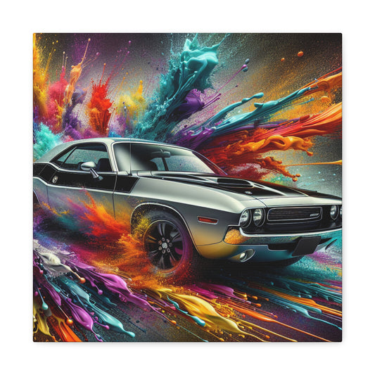 Dodge Challenger Wall Art, Car Canva Painting, Classic Vehicle Home Decor, Automotive Enthusiast Gift, Collectible Car Artwork, Unframed Print