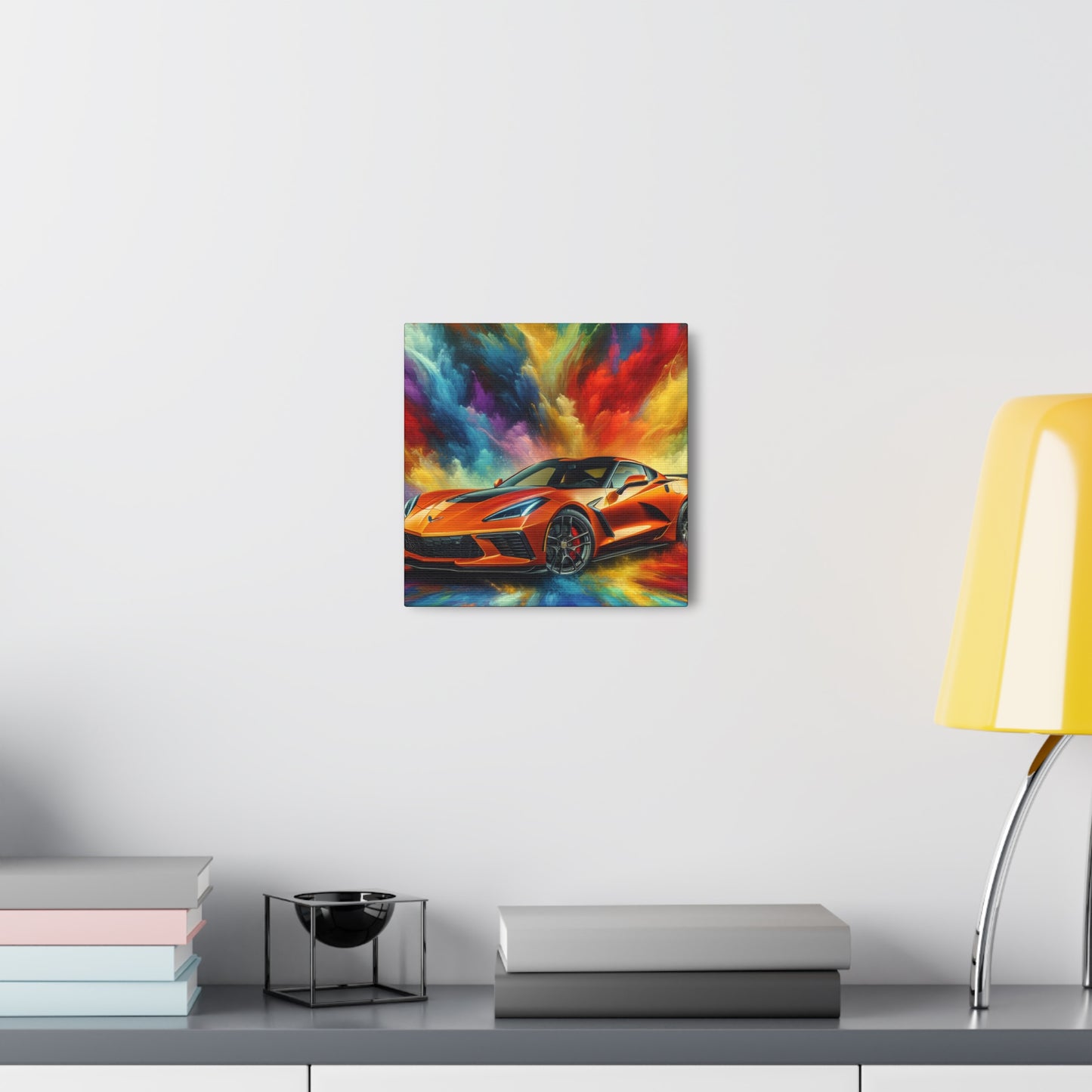 Chevrolet Corvette Wall Art - Large Canva Painting, Home Decor, Classic Car Enthusiast Gift, High Quality Print, Vintage and Modern Styles