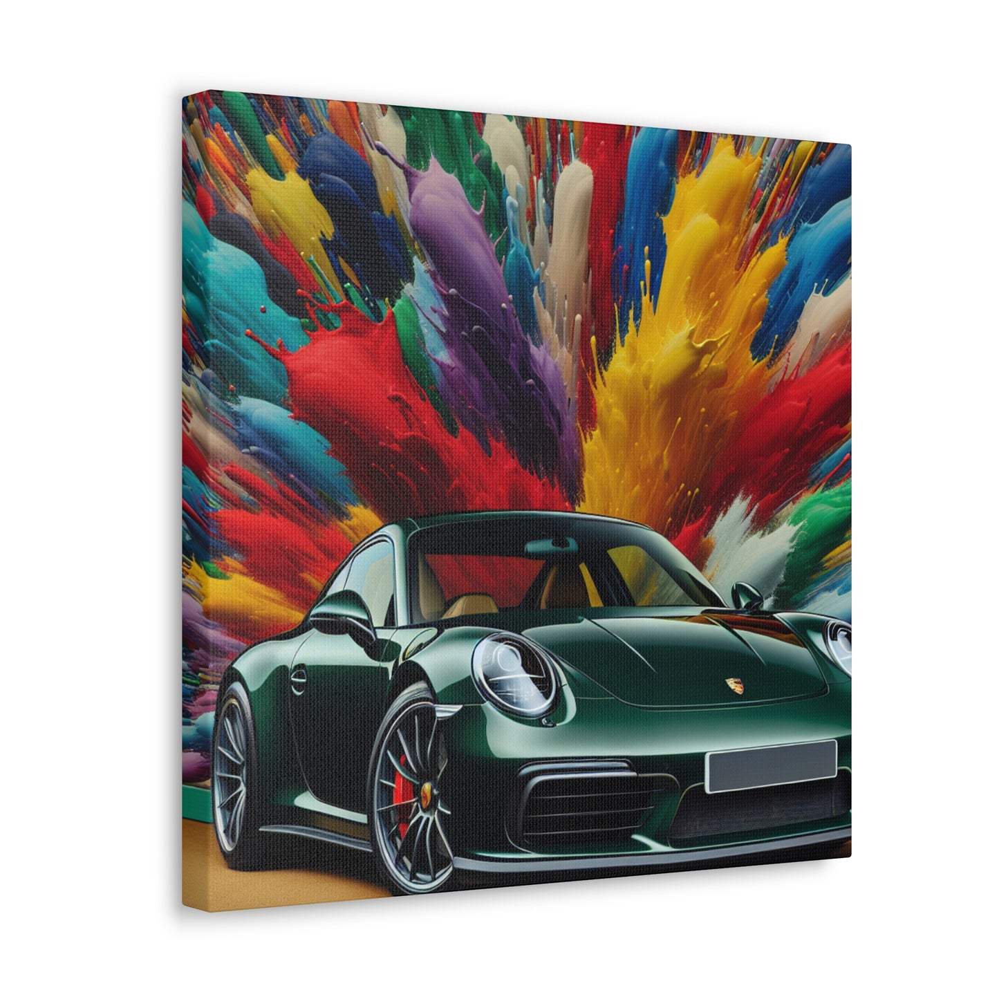 Porsche 911 Canva Painting, Luxury Sports Car Wall Art, Car Lovers Gift, Garage Decor, Man Cave Accessory, Automotive Fine Art Print