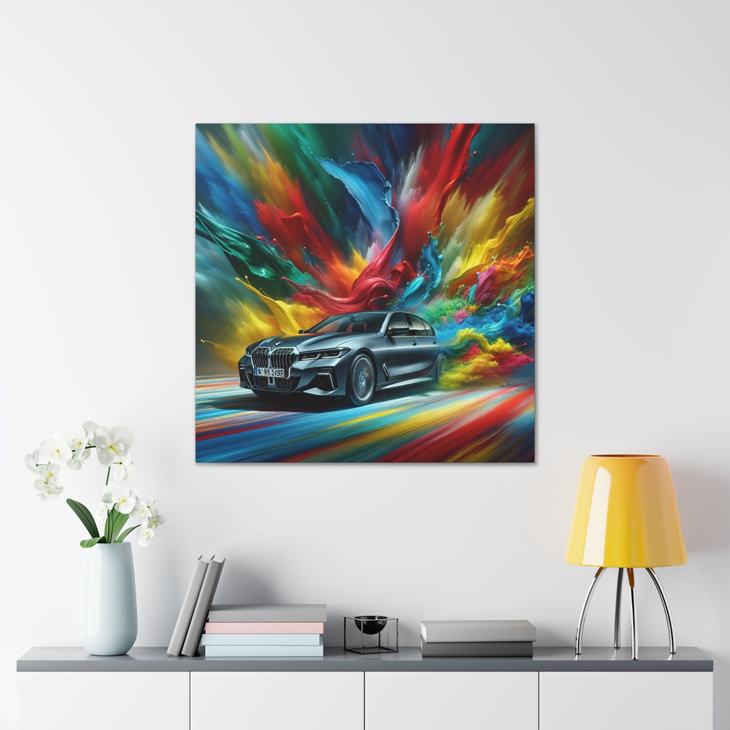 BMW Wall Art Canva Painting, Car Decor, Luxury Vehicle Art, Modern Home Decoration, Unique Gift for Car Enthusiasts and BMW Lovers