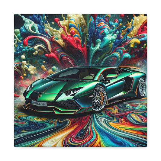 Lamborghini Aventador Artwork, Luxury Car Canva Painting, Wall Decor for Man Cave, Vintage Vehicle Poster, High Quality Print, Gift for Men