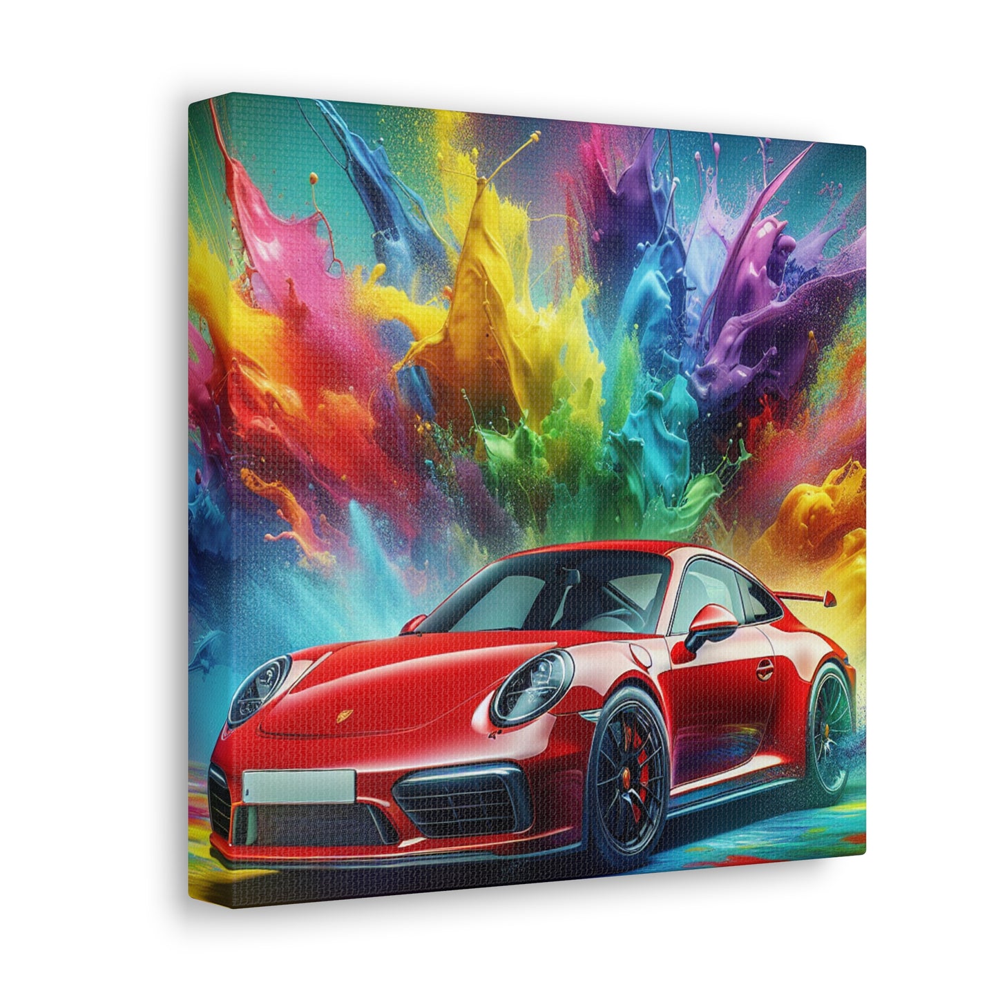 Porsche 911 Fine Art Canva Painting - Vintage Car Wall Decor - Luxury Automobile Artwork for Home and Office Decorations