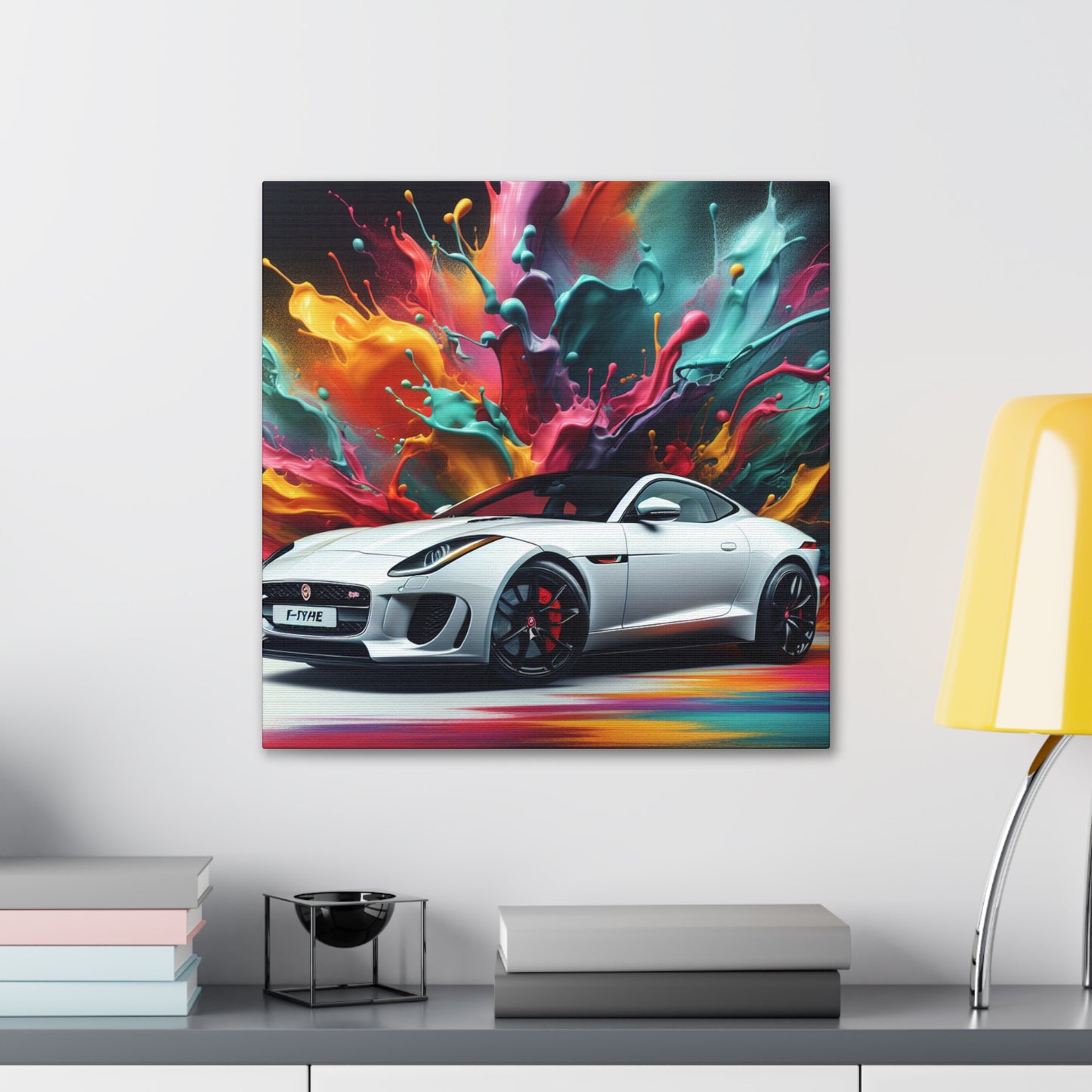 Jaguar F-Type Canva Painting - Wall Decor, Luxury Car Art, Canvas Print, Gift for Car Enthusiasts and Jaguar Collectors