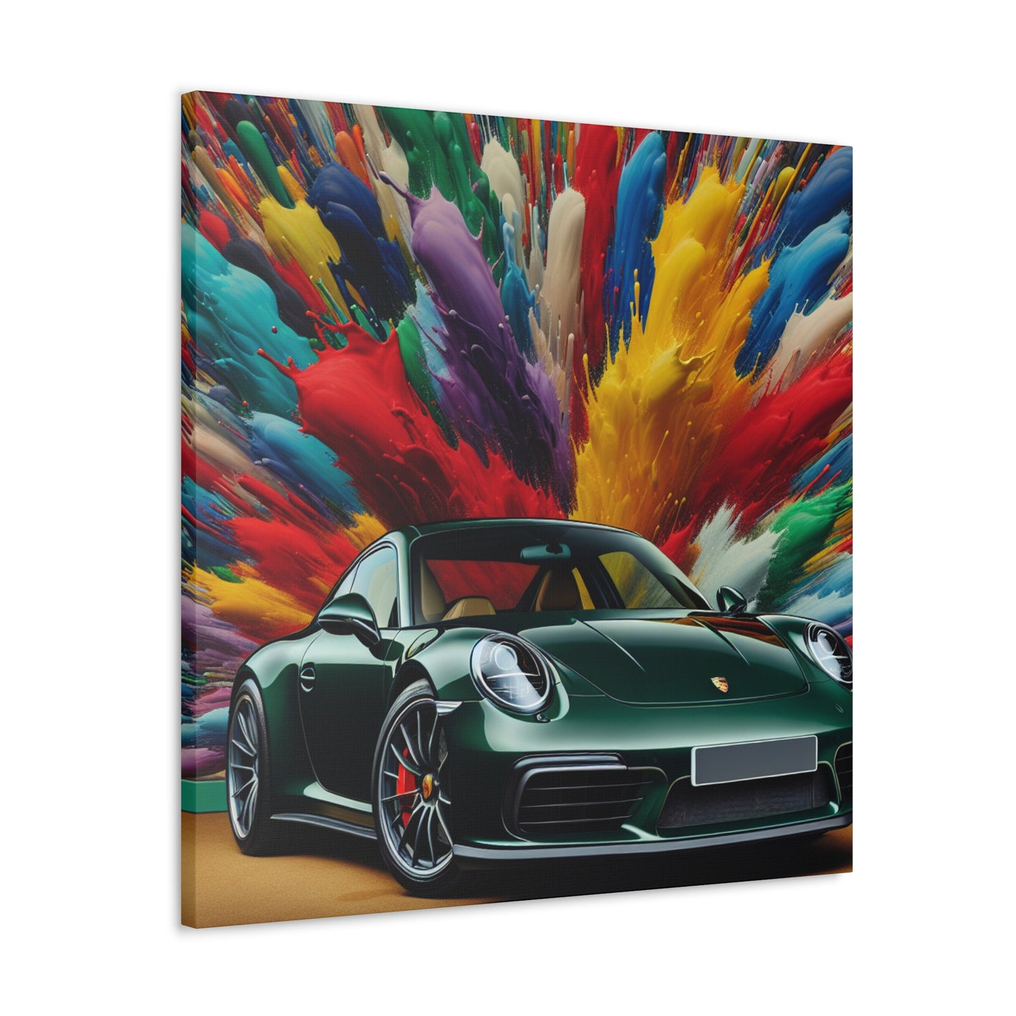Porsche 911 Canva Painting, Luxury Sports Car Wall Art, Car Lovers Gift, Garage Decor, Man Cave Accessory, Automotive Fine Art Print
