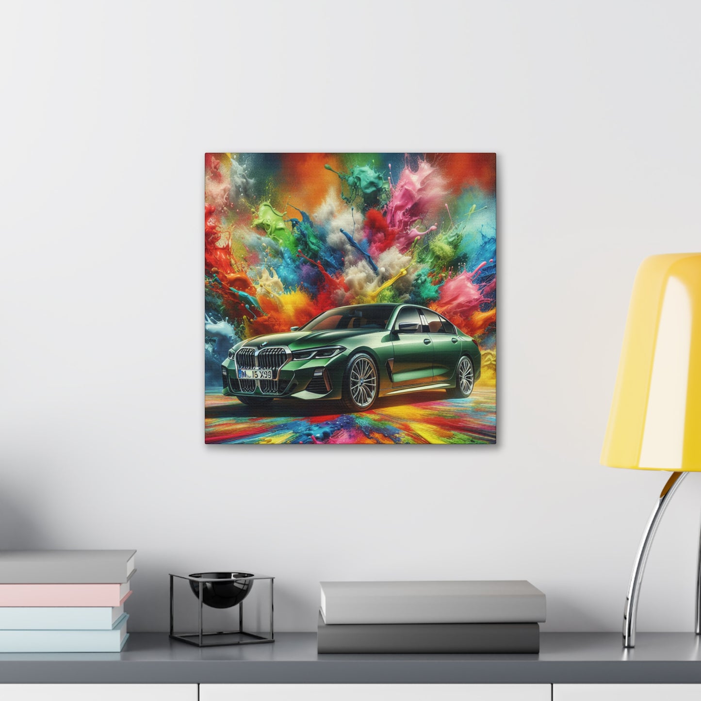 BMW Ultimate Driving Machine Wall Art - High Quality Premium Luxury Car Canva Painting Perfect for Office, Home, Decoration Gift