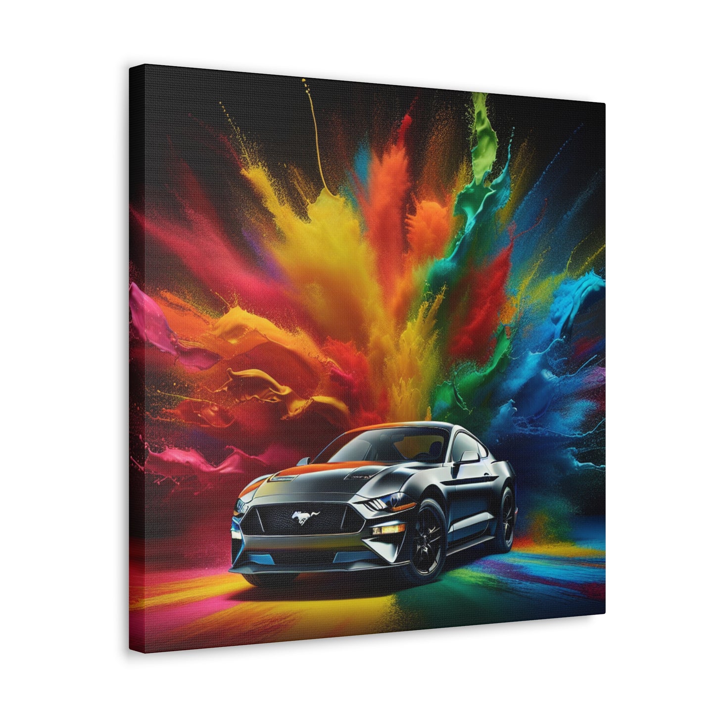 Ford Mustang Vintage Car Canva Painting - Unique Garage Decor, Perfect Gift for Car Lovers and Collectors, Wall Art Home Decor