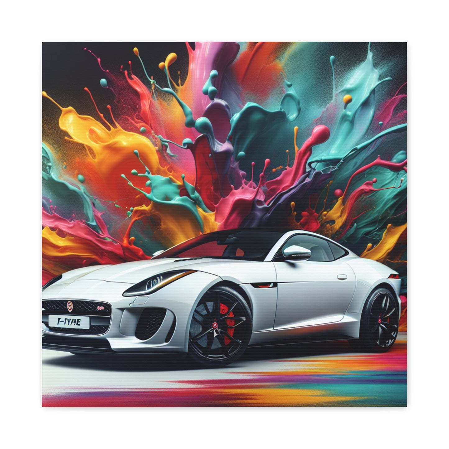 Jaguar F-Type Canva Painting - Wall Decor, Luxury Car Art, Canvas Print, Gift for Car Enthusiasts and Jaguar Collectors