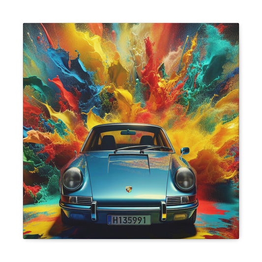 Porsche 911 Wall Art Canva, Luxury Car Hand-Painted Decor, Unique Gift for Car Enthusiast and Porsche Lover, Exclusive Home Decor