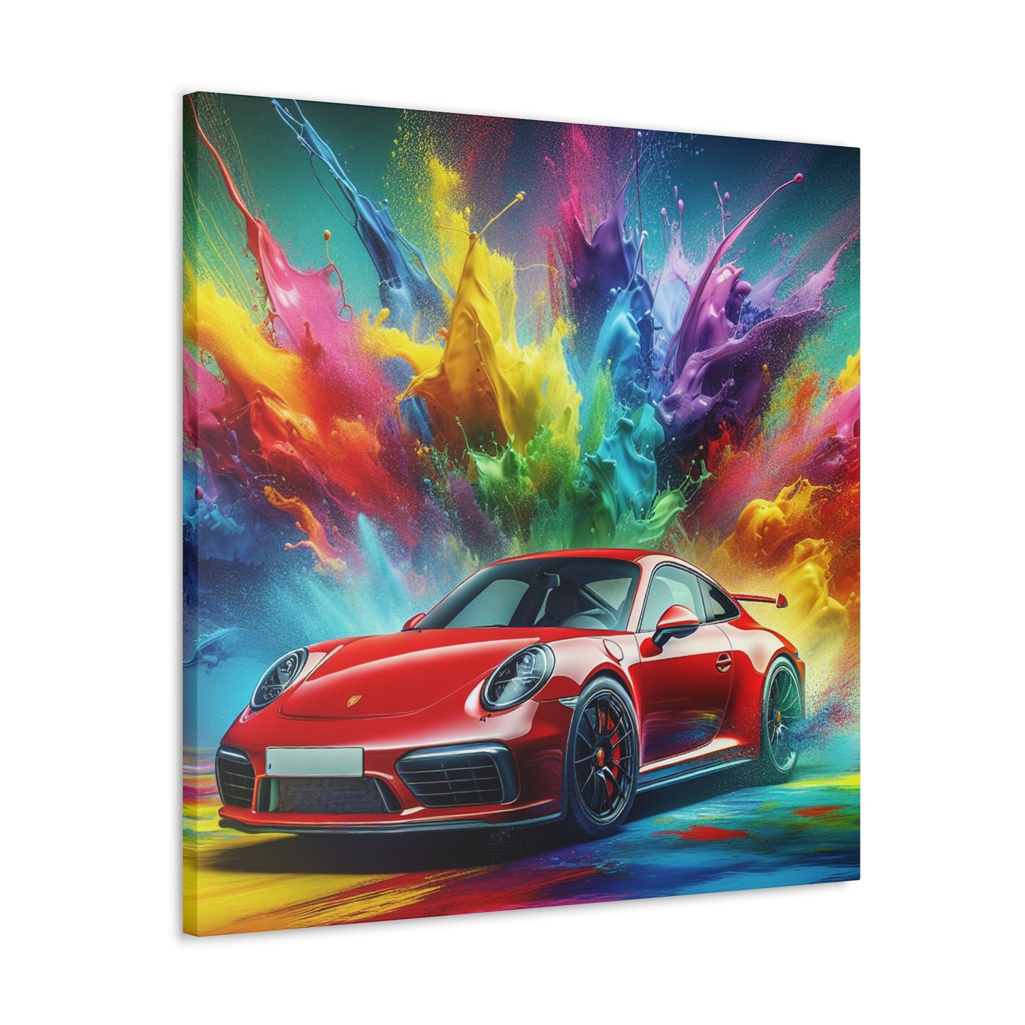 Porsche 911 Fine Art Canva Painting - Vintage Car Wall Decor - Luxury Automobile Artwork for Home and Office Decorations