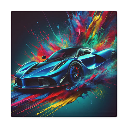 Ferrari Car Canva Painting, Luxury Car Artwork, Home Decor Wall Art, Car Lover Gift, Italian Sports Car, High Quality Print, Vibrant Colors