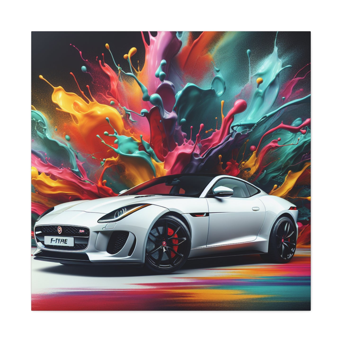 Jaguar F-Type Canva Painting - Wall Decor, Luxury Car Art, Canvas Print, Gift for Car Enthusiasts and Jaguar Collectors