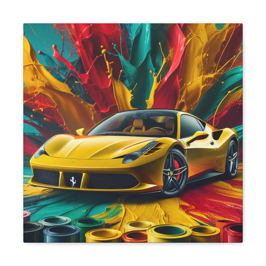Ferrari Car Canva Art, Luxury Car Wall Art, High Quality Print, Automotive Home Decoration, Unique Gift For Car Enthusiasts and Collectors