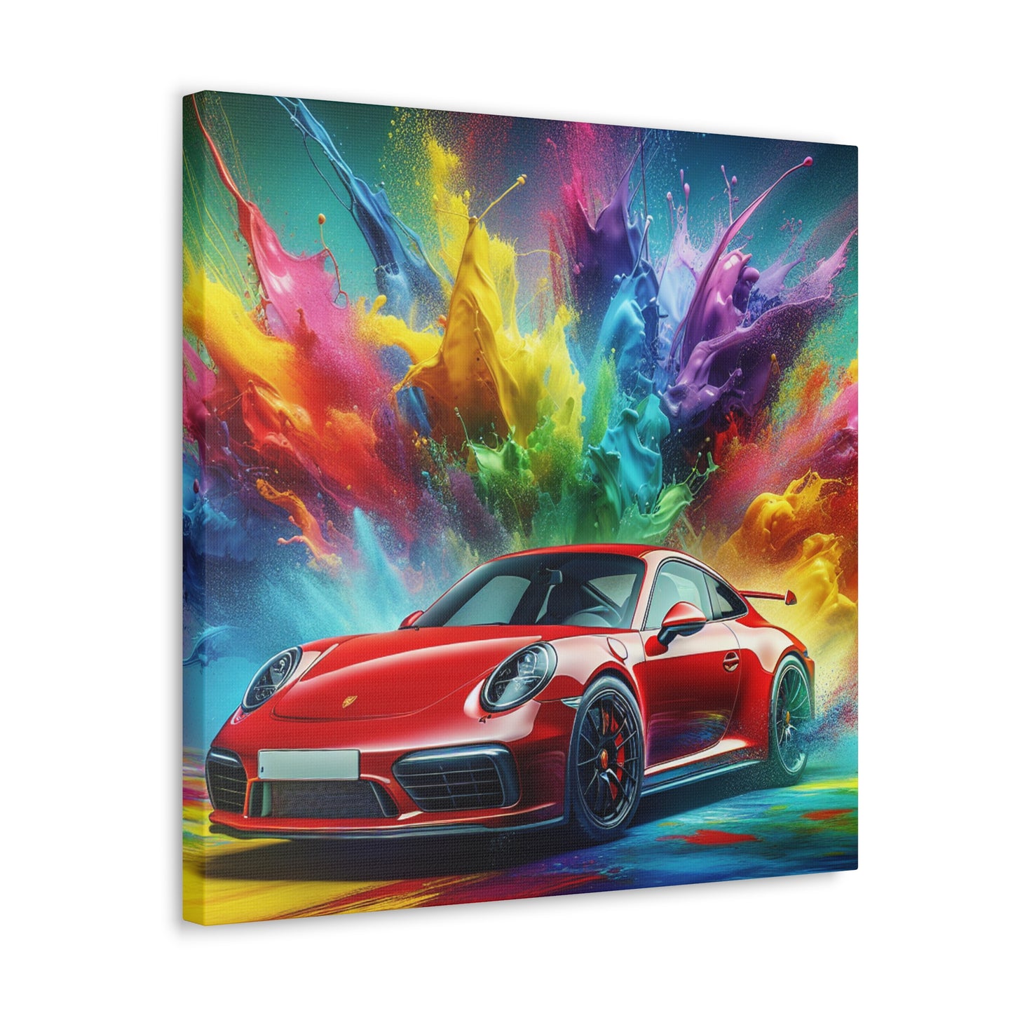 Porsche 911 Fine Art Canva Painting - Vintage Car Wall Decor - Luxury Automobile Artwork for Home and Office Decorations