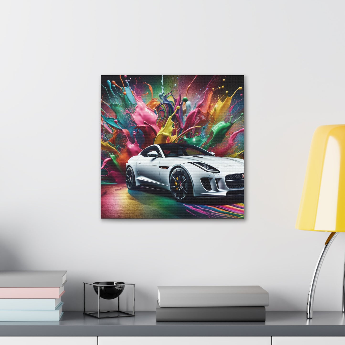Modern Jaguar F-Type Canva Painting, Perfect Home Decor, Wall Art, Luxury Car Enthusiast Gift, Unique Living Room and Office Decoration