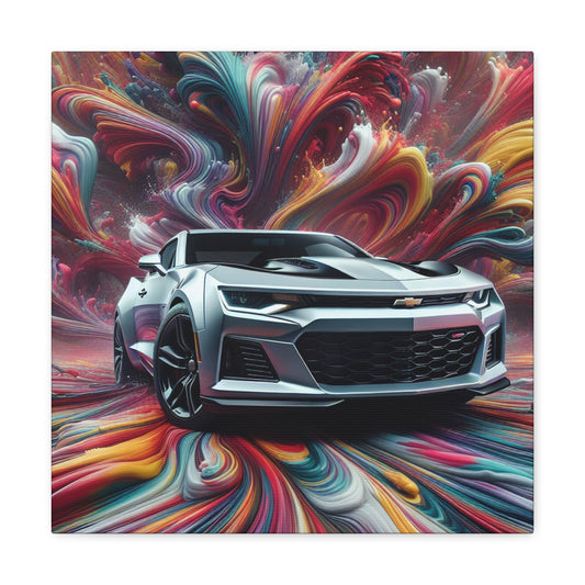 Vintage Chevrolet Camaro Wall Art - Premium Quality Canva Painting - Perfect for Car Enthusiasts and Home Decor
