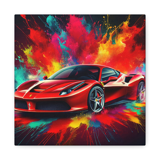 Luxurious Ferrari Car Canva Painting, High-Quality Wall Art, Perfect Gift for Car Lovers, Authentic and Unique Decor, Supercar Masterpiece