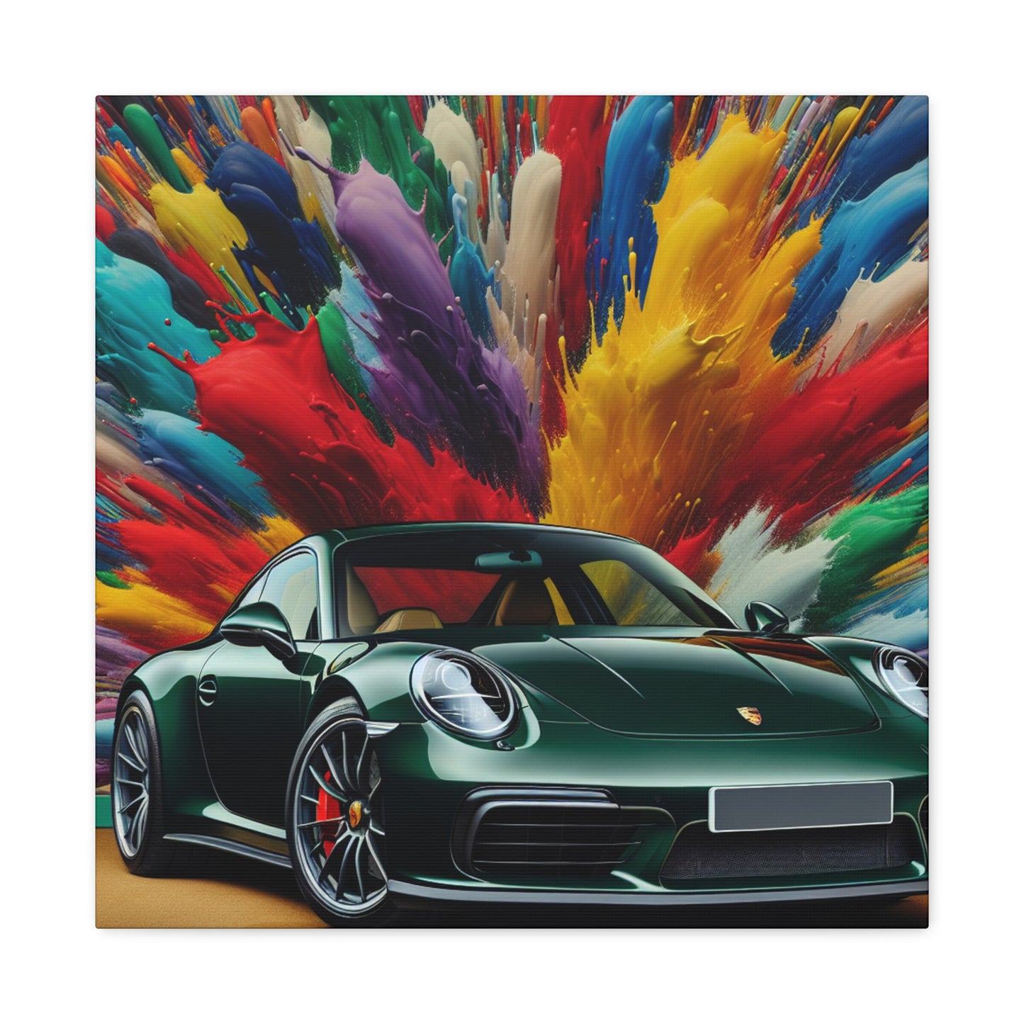 Porsche 911 Canva Painting, Luxury Sports Car Wall Art, Car Lovers Gift, Garage Decor, Man Cave Accessory, Automotive Fine Art Print