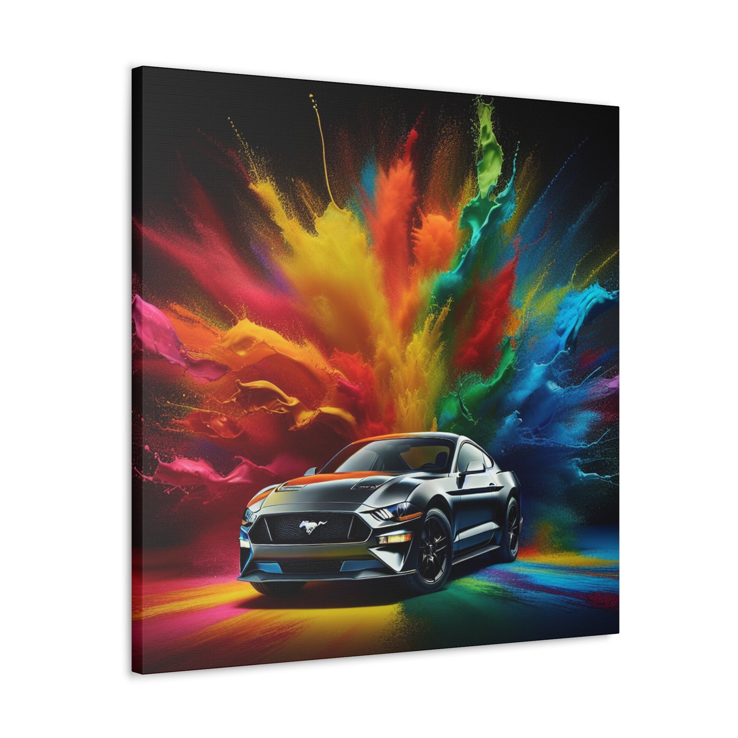 Ford Mustang Vintage Car Canva Painting - Unique Garage Decor, Perfect Gift for Car Lovers and Collectors, Wall Art Home Decor