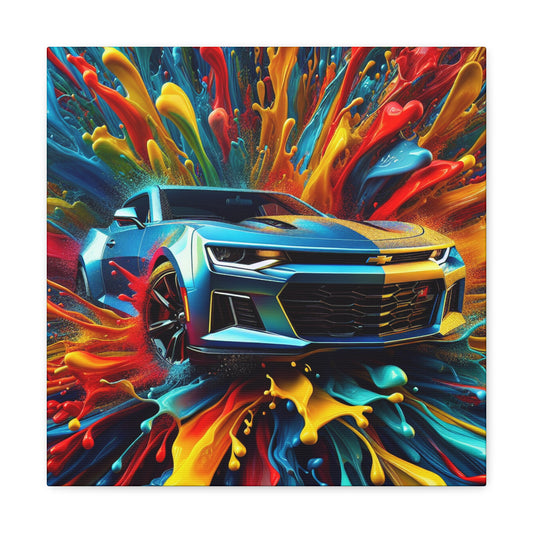 Chevrolet Camaro Wall Art, Stunning Car Canva Painting, Ideal for Home Office Decor, Garage Wall Hanging, Vintage Automobile Gift Idea