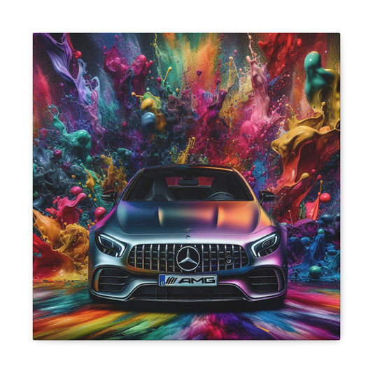 Luxury Mercedes AMG Canva Painting, Artistic Wall Decor for Car Enthusiasts, High Quality Print for Home and Office