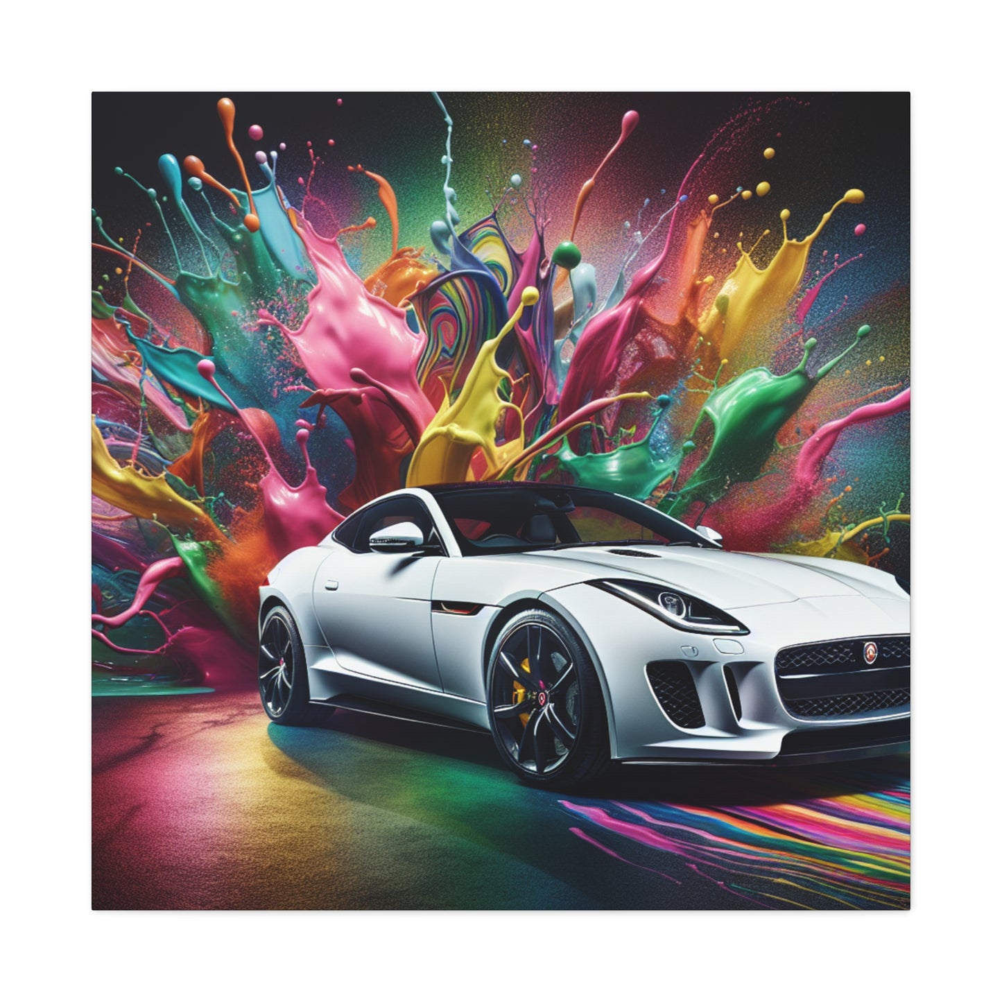 Modern Jaguar F-Type Canva Painting, Perfect Home Decor, Wall Art, Luxury Car Enthusiast Gift, Unique Living Room and Office Decoration