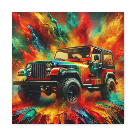 Jeep Wrangler Artwork - High Quality Canva Painting - Perfect for Off-Roading Lovers and Wall Décor