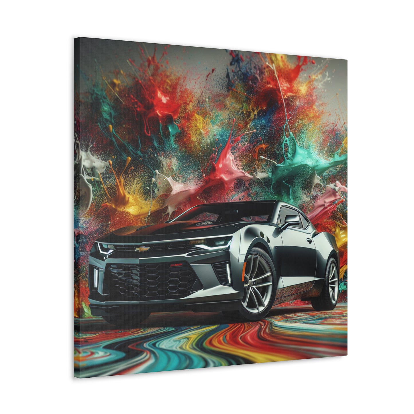 Chevrolet Camaro Wall Art, Vintage Car Canva Painting, Classic Auto Decor, Unique Garage Art, Collectors Camaro Print, Man Cave Essential