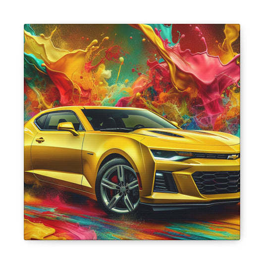 Chevrolet Camaro Wall Art, Classic Car Canva Painting, Automobile Decor, Vintage Motorsport Design, For Car Enthusiast and Collector Gift